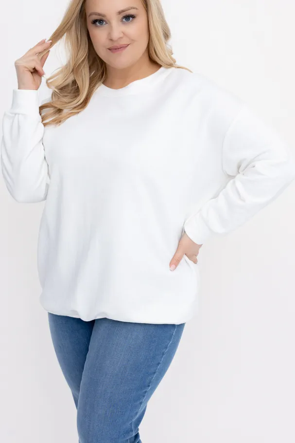 Biała Bluza LINDI<Włoski New