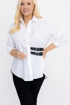 Biała Koszula LOVERI<Włoski Sale