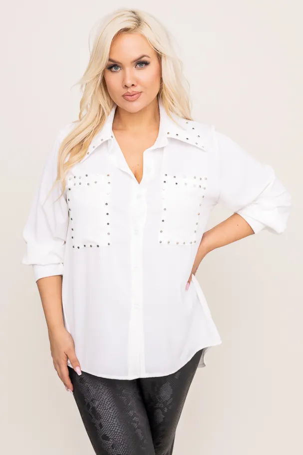 Biała Koszula PERMUZI<Włoski Hot