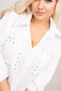 Biała Koszula PERMUZI<Włoski Hot