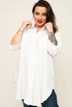 Biała Koszula SIRIN<Włoski New