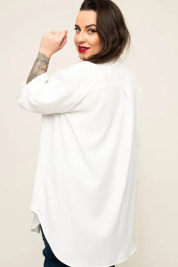 Biała Koszula SIRIN<Włoski New