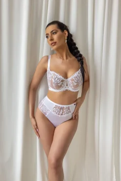 Biały Biustonosz CRYSTAL Half Cup Soft<Polski Hot