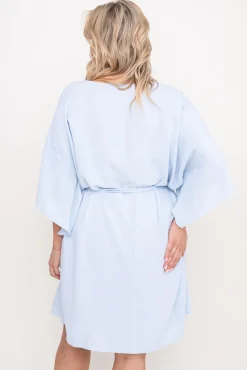 Błękitna Tunika kimono LUNDIA<Polski Online