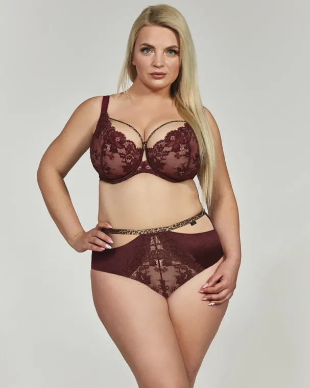 Bordowy Biustonosz SELENA Soft Lace<Polski Online
