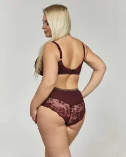 Bordowy Biustonosz SELENA Soft Lace<Polski Online