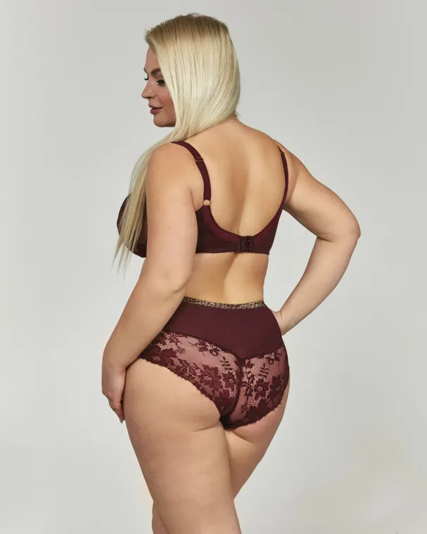 Bordowy Biustonosz SELENA Soft Lace<Polski Online