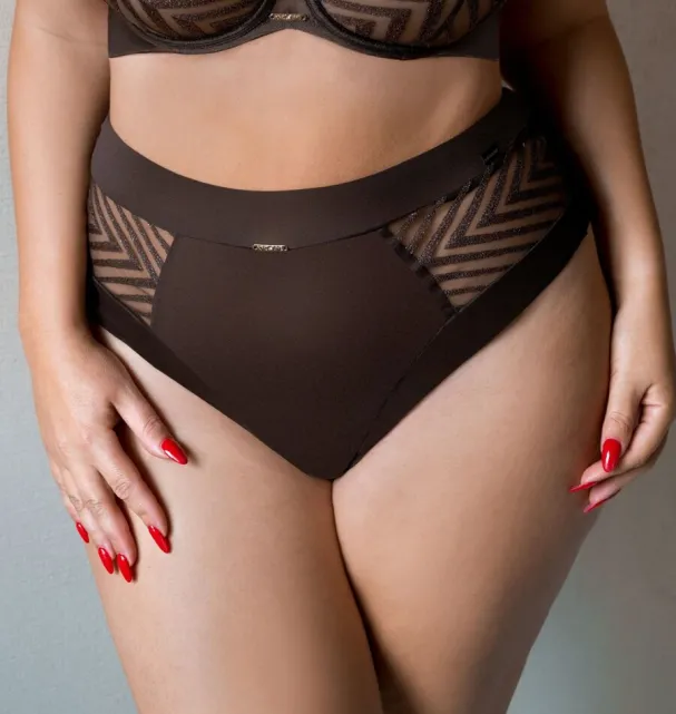 Brązowe Figi BROWNIE Wysoki Stan<Polski Best