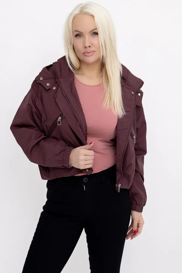 Burgundowa Kurtka ASNEL< Clearance