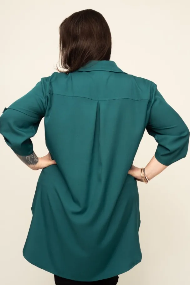 Butelkowozielona Koszula SIRIN<Włoski Discount