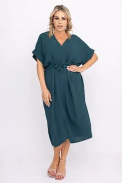 Butelkowozielona Sukienka MICHIGAN<Polski Outlet