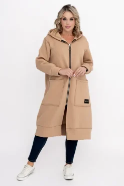 Camelowa Bluza ocieplana VERMEN<Włoski Outlet