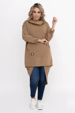 Camelowa Bluza z kapturem OASIS<Włoski Hot
