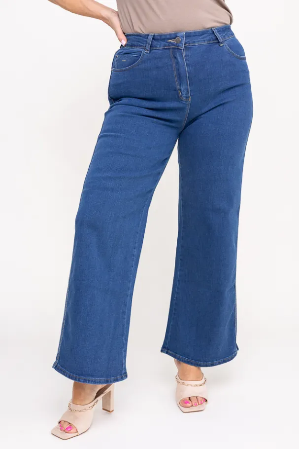 Ciemnoniebieskie Spodnie jeansowe BEGORIO< Clearance