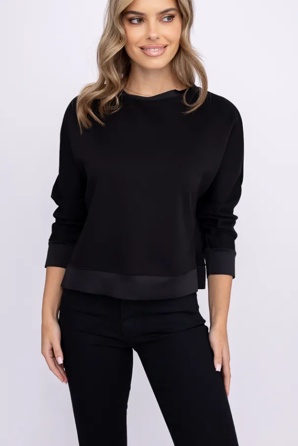 Czarna Bluza dresowa FORMI<Włoski Online