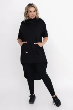 Czarna Bluza z kapturem OASIS<Włoski Sale