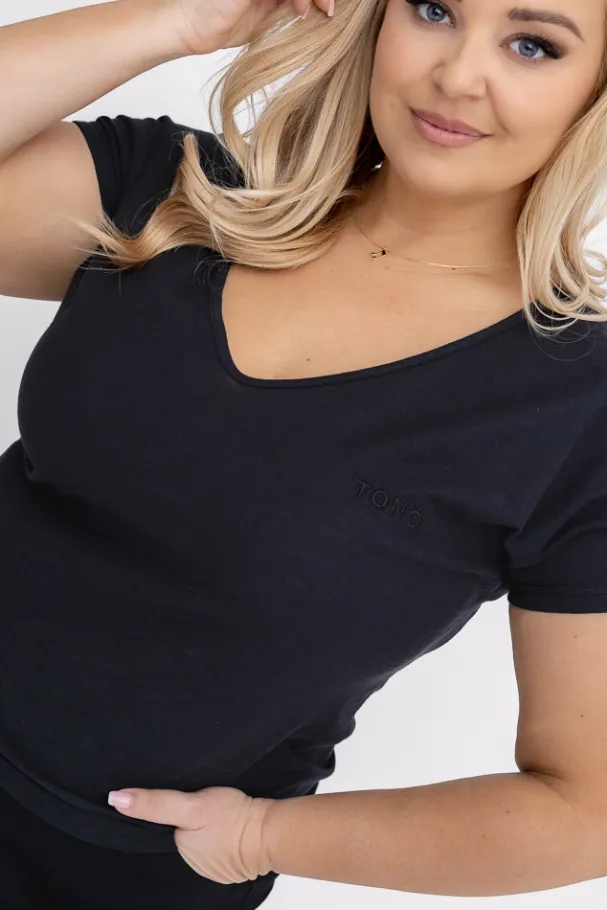 Czarna Bluzka DERMI<Polski Online