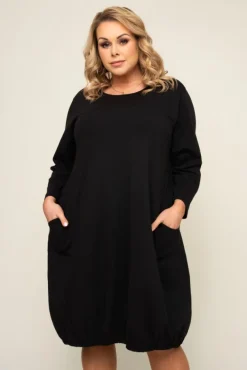 Czarna Sukienka BALIN<Polski Sale