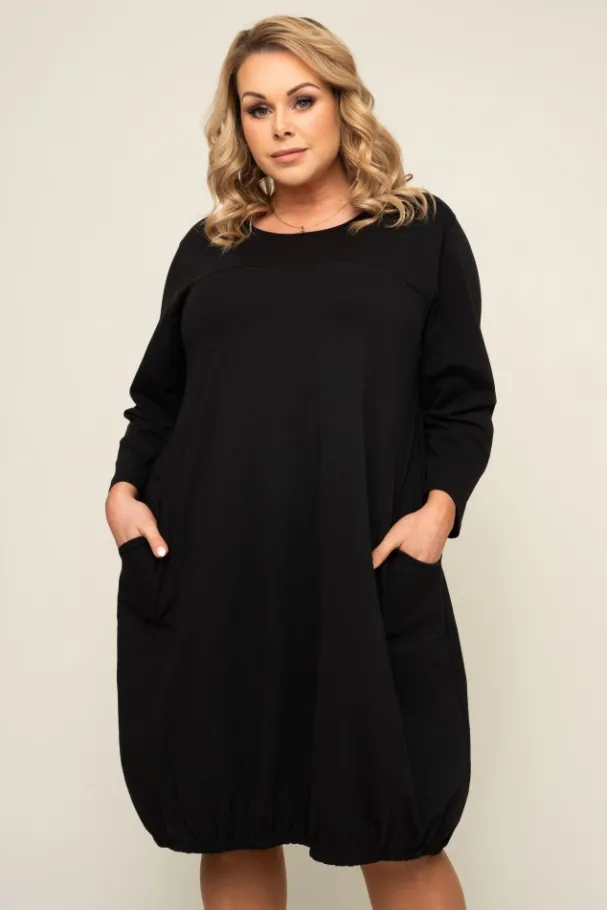 Czarna Sukienka BALIN<Polski Sale