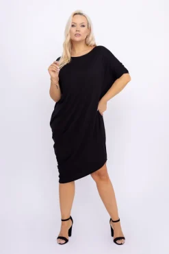 Czarna Sukienka CASUAL FASHION<Polski New