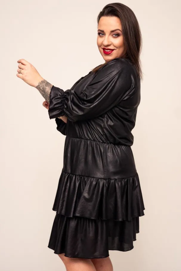 Czarna Sukienka LORESIA Plus Size<Polski Online