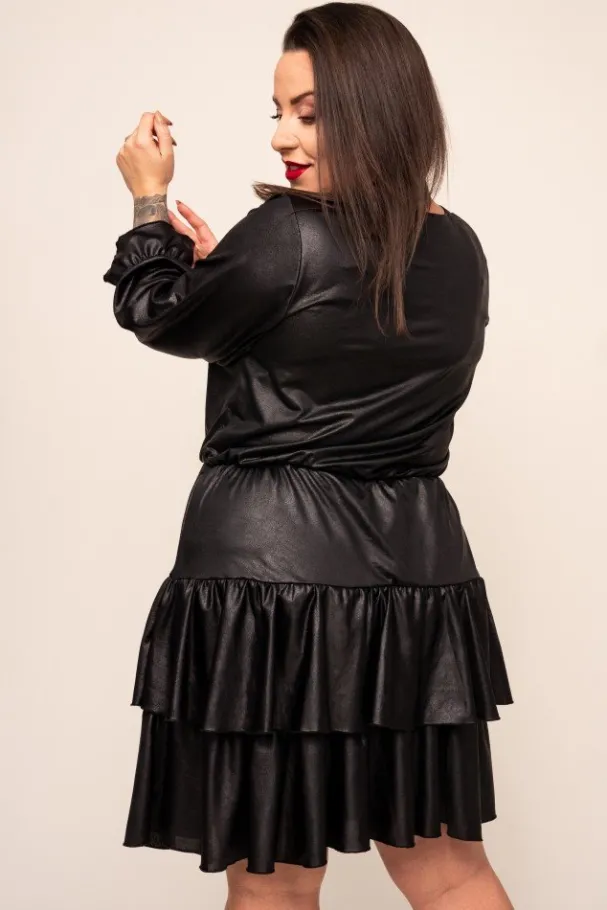 Czarna Sukienka LORESIA Plus Size<Polski Online