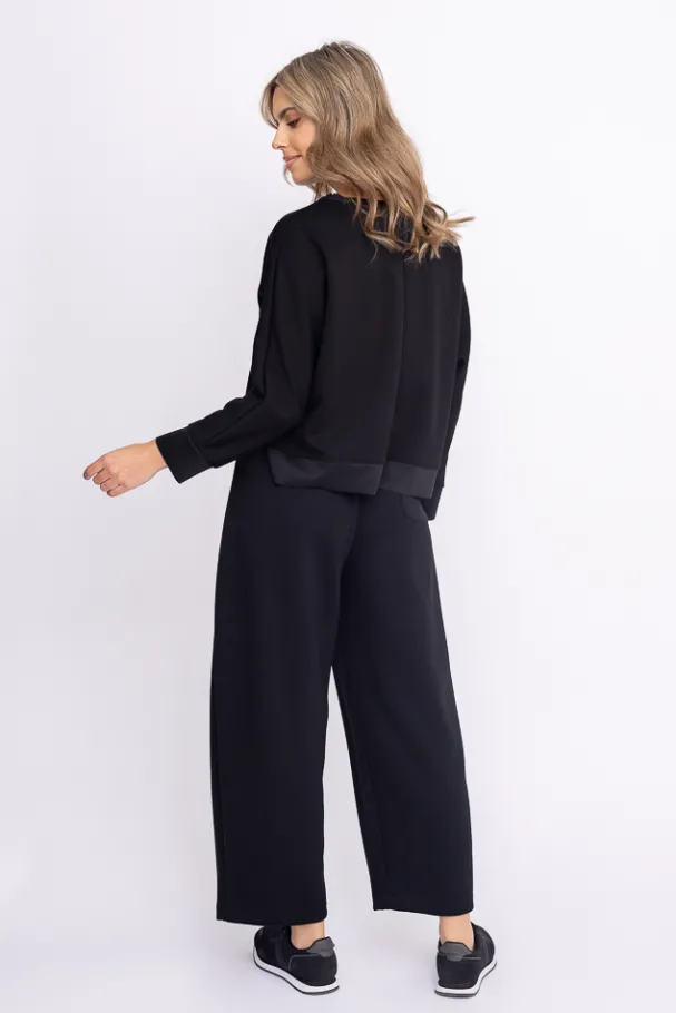 Czarne Spodnie dresowe BURTIMO<Włoski Sale