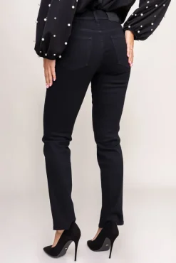 Czarne Spodnie Jeansowe NEVY<Polski Sale