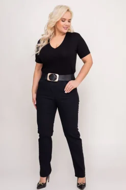 Czarne Spodnie Jeansowe PAXI< Sale