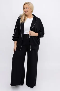 Czarny Komplet dresowy WERAGIO<Włoski
