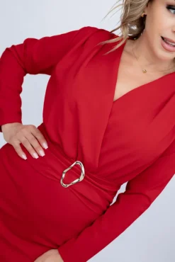 Czerwona Sukienka LITURI<Włoski Sale