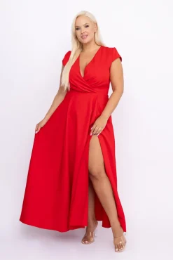 Czerwona Sukienka LOREDANA<Polski Sale