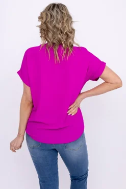 Fioletowa Bluzka z wisiorkiem FAIRY<Włoski Outlet
