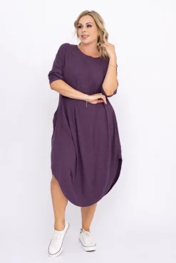 Fioletowa Sukienka DONNA<Polski Discount
