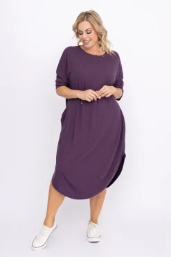 Fioletowa Sukienka DONNA<Polski Discount