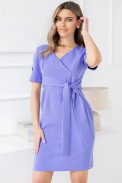 Fioletowo niebieska Sukienka IRINA<Polski Outlet