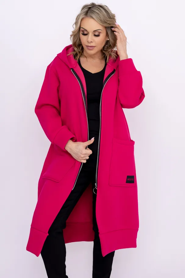 Fuksjowa Bluza ocieplana VERMEN<Włoski Clearance