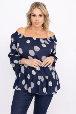 Granatowa Bluzka SELMI<Polski Discount