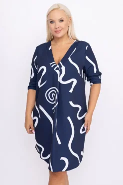 Granatowa Tunika ATTIMA<Polski Hot