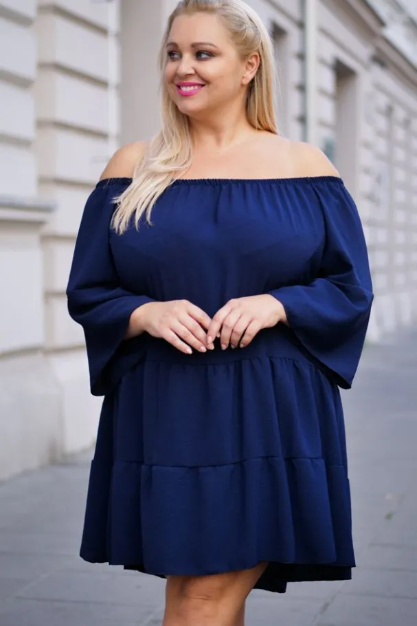 Granatowa Tunika FISKARI<Polski Sale