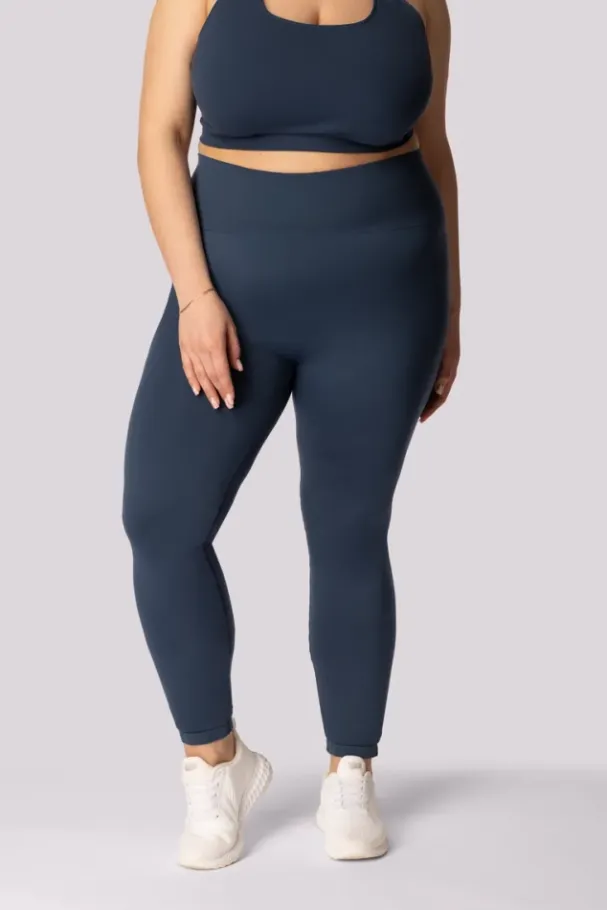Granatowe Legginsy z kieszonką BASE<Polski New