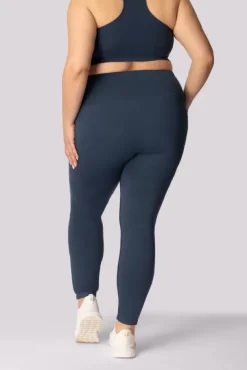 Granatowe Legginsy z kieszonką BASE<Polski New