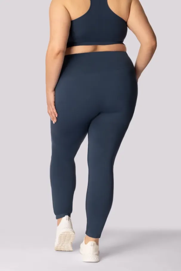 Granatowe Legginsy z kieszonką BASE<Polski New