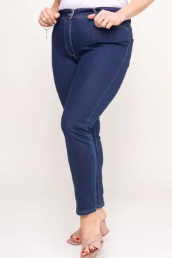 Granatowe Spodnie jeansowe PERVENI< Discount