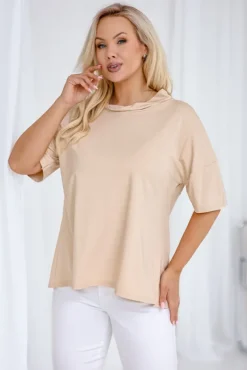Jasnobeżowa Bluzka KONTISIO<Polski Online