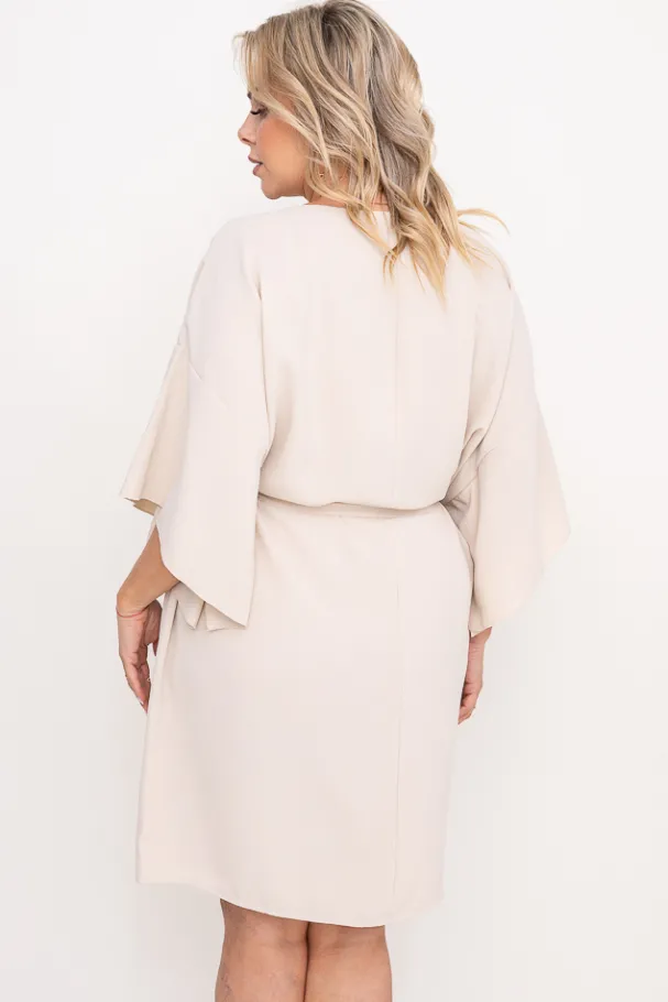 Jasnobeżowa Tunika kimono LUNDIA<Polski