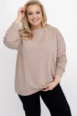 Jasnobrązowa Bluza LINDI<Włoski New
