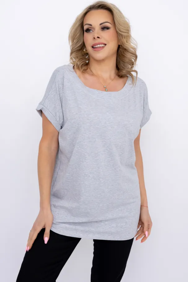 Jasnoszara Bluzka WENDI<Włoski Sale