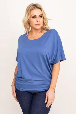 Jeansowoniebieska Bluzka CILIO<Polski Outlet
