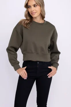Khaki Bluza dresowa KANSIPI<Włoski Best